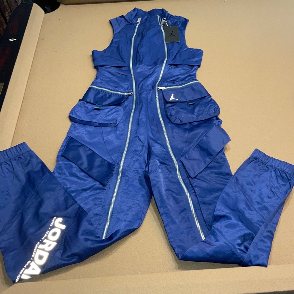 Jordan Women’s Vibrant Blue Zip-Front Utility Jumpsuit